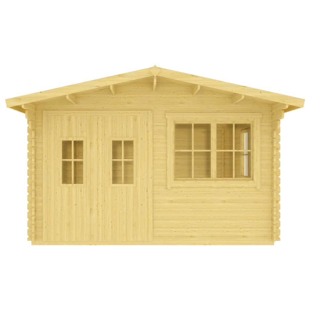Log Cabin 34 mm 400x376x256.5 cm Solid Pinewood